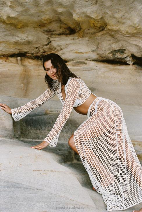 Meshki Hallie – Häkel-Maxirock zum Binden Weiß Kleidung 060V1537