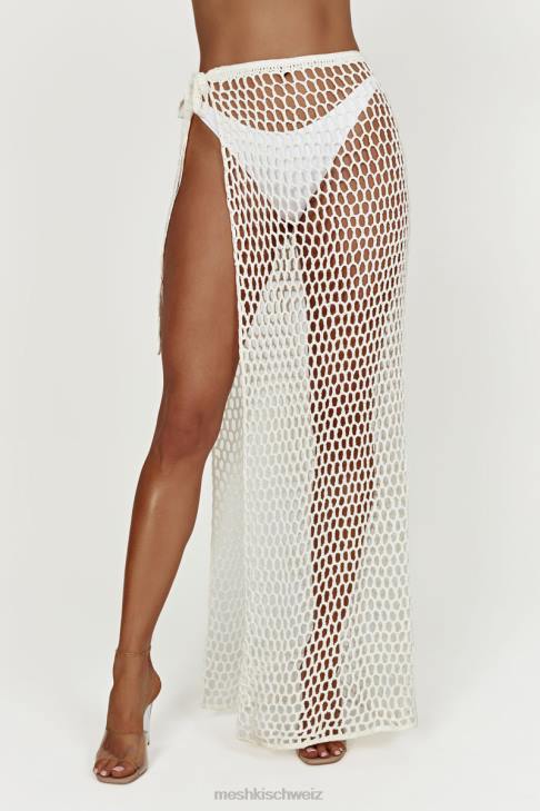 Meshki Hallie – Häkel-Maxirock zum Binden Weiß Kleidung 060V1537