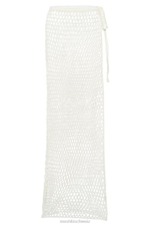 Meshki Hallie – Häkel-Maxirock zum Binden Weiß Kleidung 060V1537