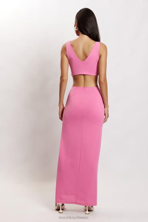 Meshki Jacqui Maxirock mit seitlichem Schlitz Rosa Kleidung 060V1576