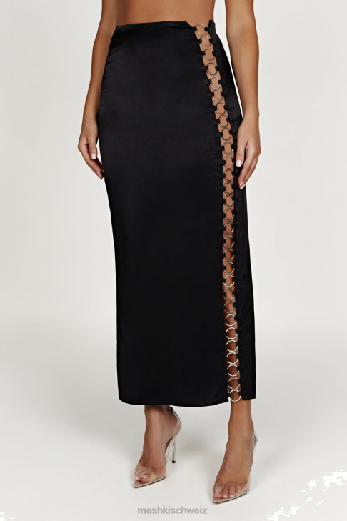 Meshki Jaida-Ring-Maxirock Schwarz Kleidung 060V1596