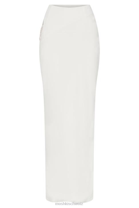 Meshki Jayleen Maxirock mit Fransen Weiß Kleidung 060V1563