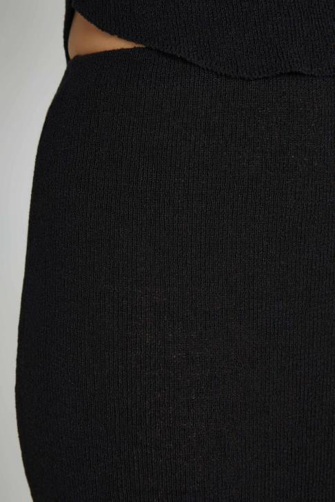 Meshki Maribelle-Strick-Maxirock Schwarz Kleidung 060V1288