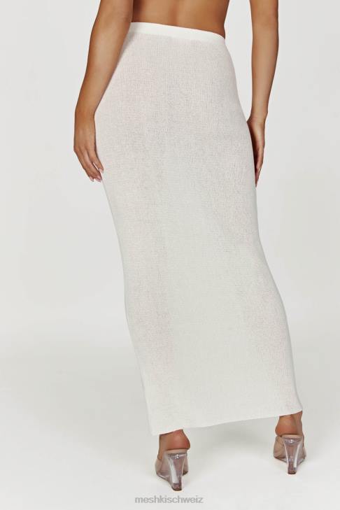 Meshki Maribelle-Strick-Maxirock Weiß Kleidung 060V1343