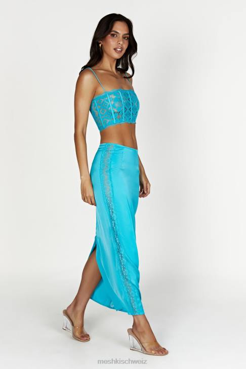 Meshki Maxirock aus Bellamy-Spitze Aquamarin Kleidung 060V1540