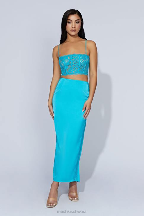 Meshki Maxirock aus Bellamy-Spitze Aquamarin Kleidung 060V1540