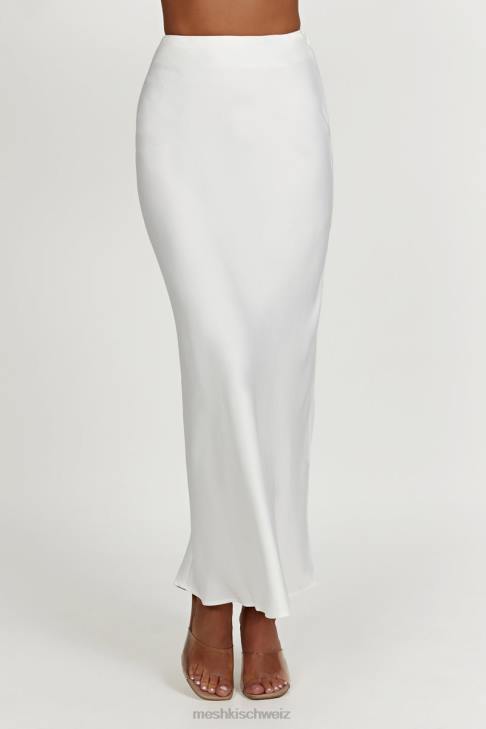Meshki Missy Maxi-Satinrock Weiß Kleidung 060V1265