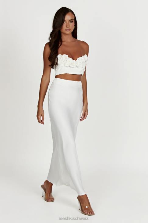 Meshki Missy Maxi-Satinrock Weiß Kleidung 060V1265