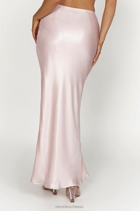 Meshki Raine Maxirock aus Satin erröten rosa Kleidung 060V1433