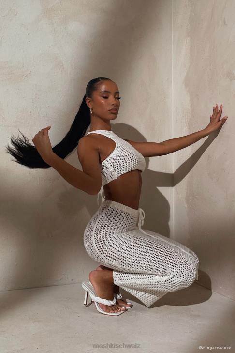 Meshki Raquel Häkel-Maxirock Creme Kleidung 060V1424