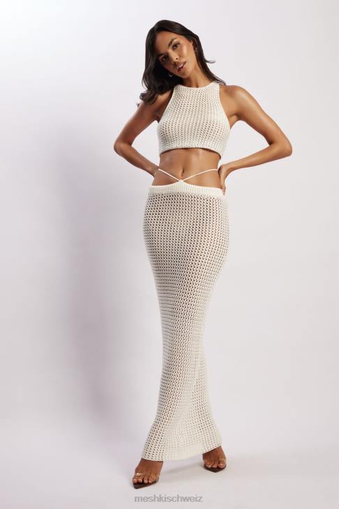 Meshki Raquel Häkel-Maxirock Creme Kleidung 060V1424