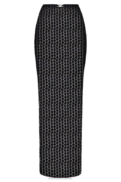 Meshki Rosella Häkel-Maxirock Schwarz Kleidung 060V1296