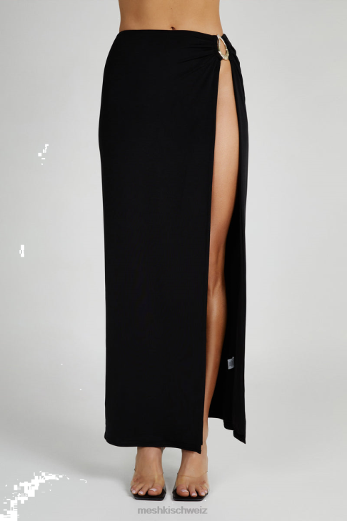 Meshki Suri anschmiegsamer Maxirock mit Hardware Schwarz Kleidung 060V1256