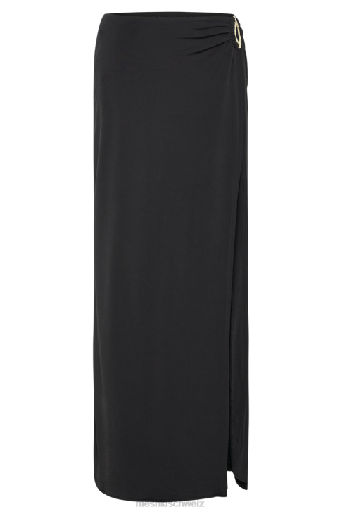 Meshki Suri anschmiegsamer Maxirock mit Hardware Schwarz Kleidung 060V1256