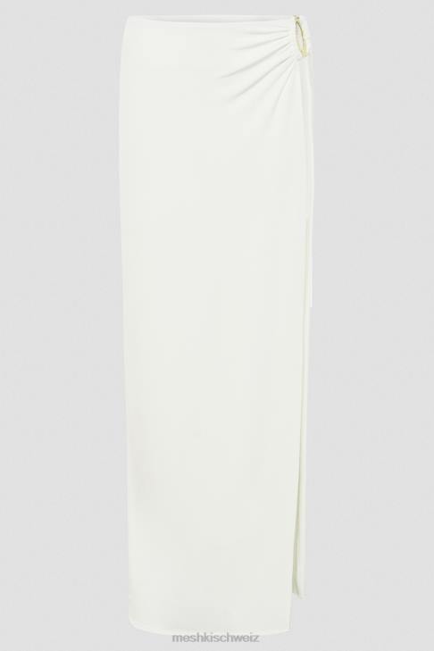 Meshki Suri anschmiegsamer Maxirock mit Hardware Weiß Kleidung 060V1255