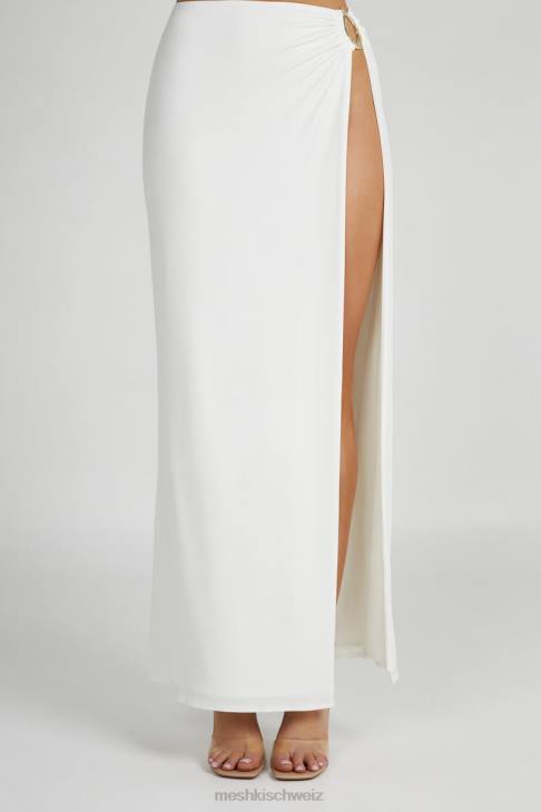 Meshki Suri anschmiegsamer Maxirock mit Hardware Weiß Kleidung 060V1255