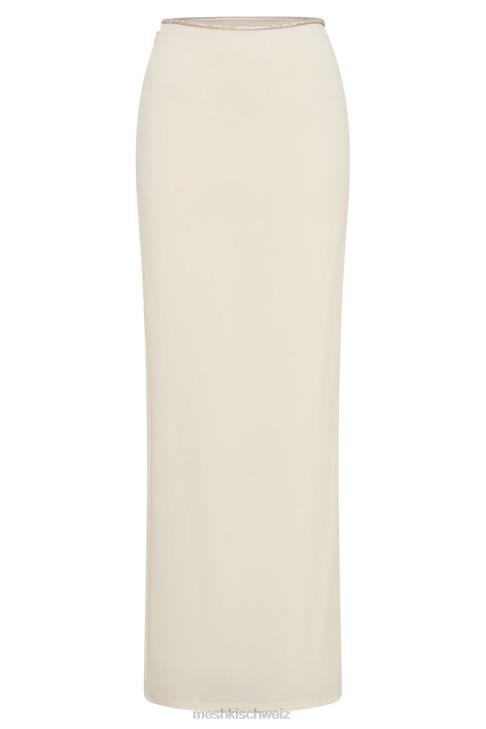 Meshki Sweeney-Maxirock mit Diamantbesatz und Schlitz Knochen Kleidung 060V1526