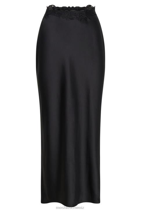 Meshki Anika Midirock mit Spitze Schwarz Kleidung 060V1397