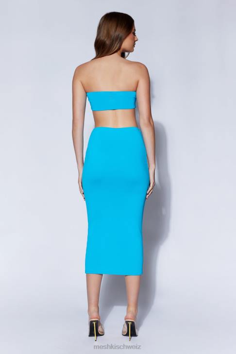 Meshki Charley Midirock Cyan-Blau Kleidung 060V1554