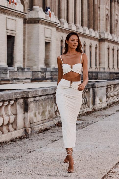 Meshki Maryse V-Hardware-Midirock Knochen Kleidung 060V1566