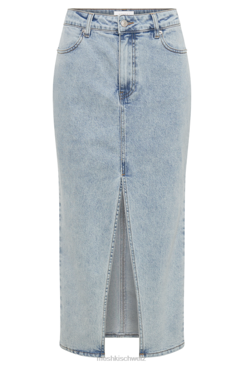 Meshki Midirock aus Akazien-Denim hellblau Kleidung 060V1264