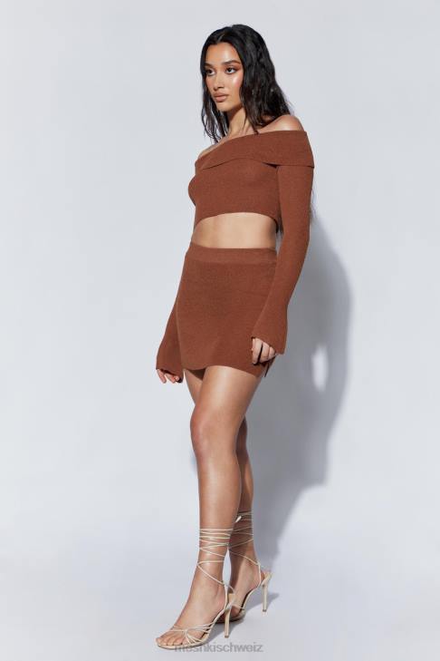 Meshki Esme-Strick-Minirock Ton Kleidung 060V1456