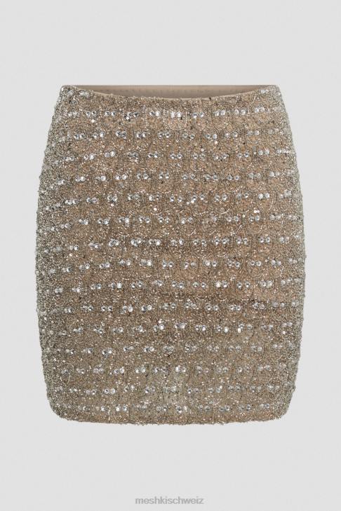 Meshki Eva verzierter Minirock Silber Kleidung 060V1358