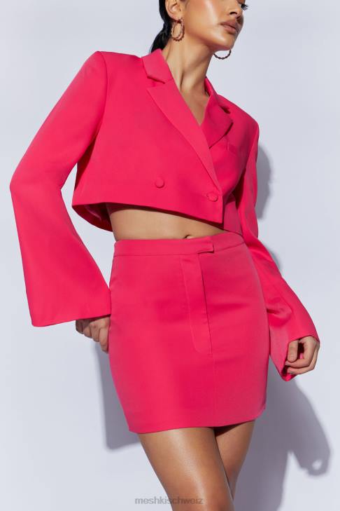 Meshki Josie Krepp-Minirock Himbeere Kleidung 060V1543