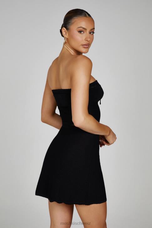 Meshki Kyra Waffel-Minirock Schwarz Kleidung 060V1285