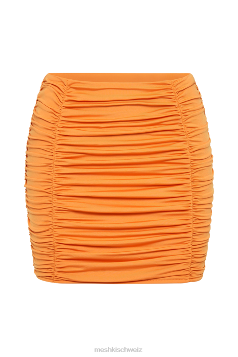 Meshki Lillian Jersey-Minirock mit Raffungen orange Kleidung 060V1333