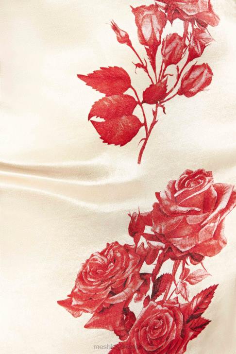 Meshki Minirock „Amia“ aus Satin Rosendruck Kleidung 060V1370