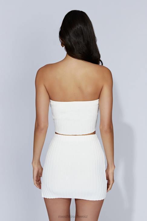 Meshki Minirock aus Shiloh-Strick mit niedrigem Bund cremefarben Kleidung 060V1556