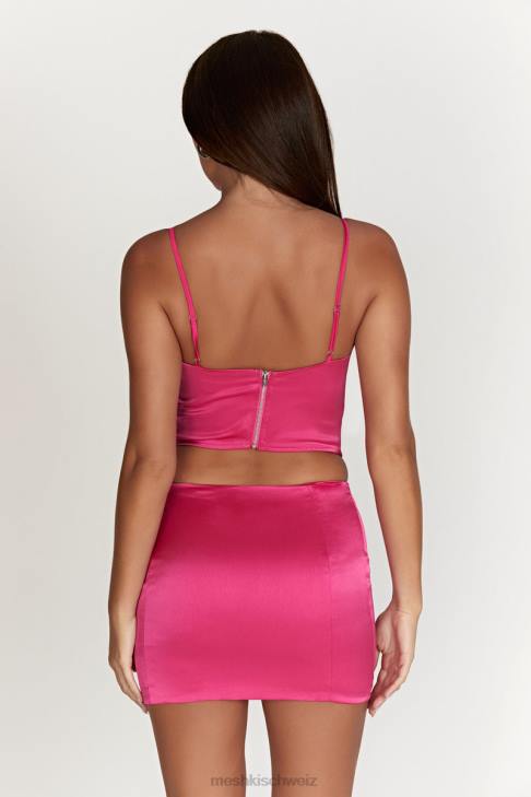 Meshki Minirock mit niedrigem Bund von Briony Fuchsie Kleidung 060V1444