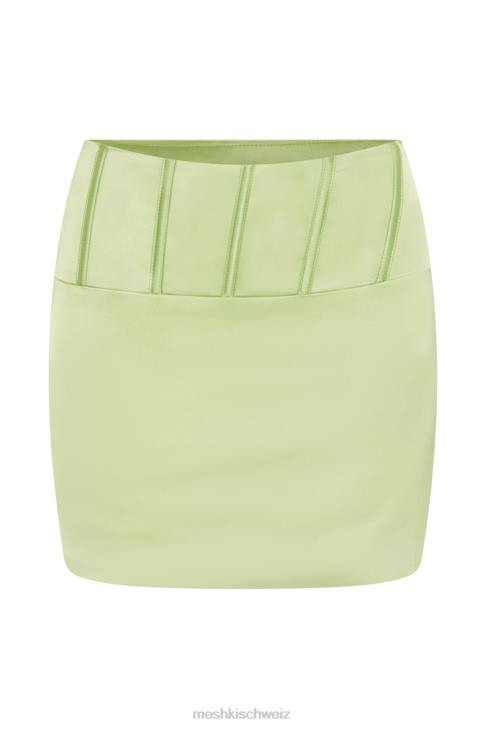 Meshki scharlachroter Korsett-Minirock Pistaziengrün Kleidung 060V1432