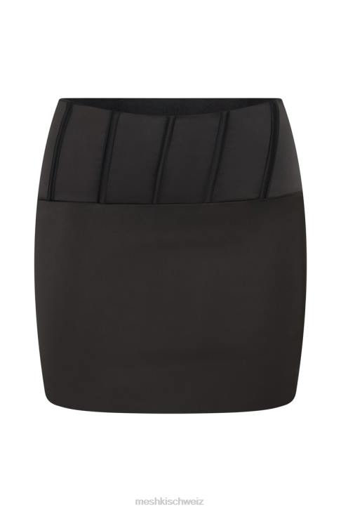 Meshki scharlachroter Korsett-Minirock Schwarz Kleidung 060V1516