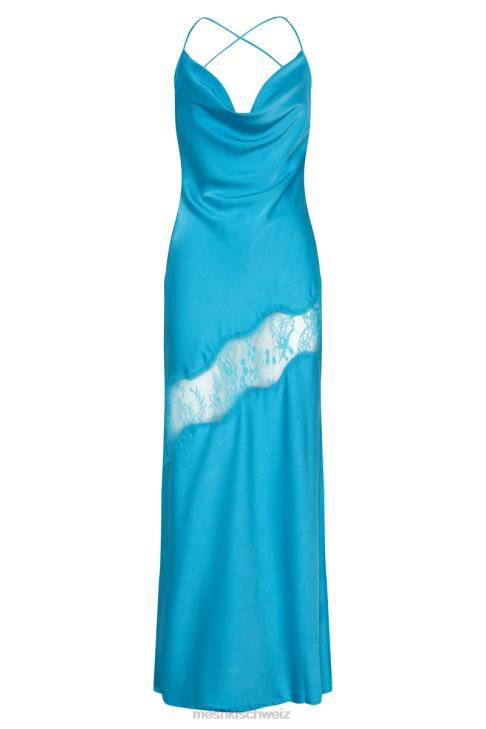 Meshki Chandra Lace Detail Satin Maxi Dress Aquamarine Clothing 060V117