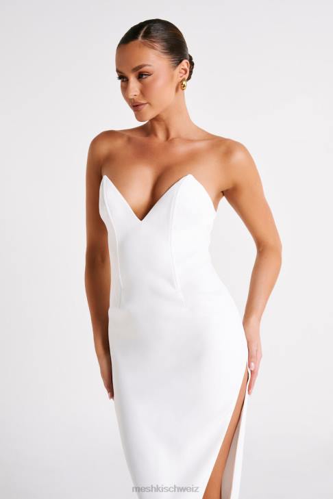 Meshki Natasha Pointed Corset Maxi Dress White Clothing 060V137