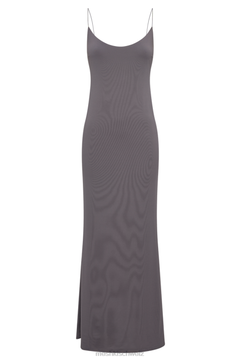 Meshki Nikkita Recycled Nylon Strappy Maxi Dress Charcoal Clothing 060V104