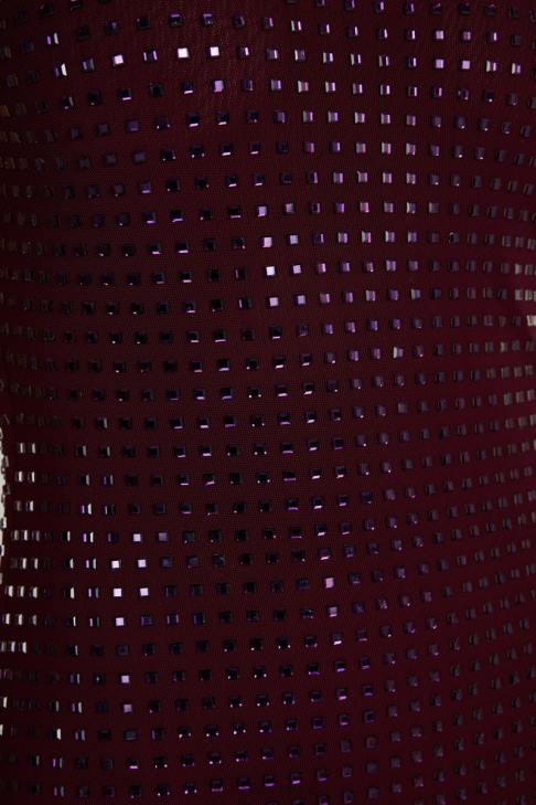 Meshki Pam Square Diamante Maxi Dress Berry Clothing 060V128