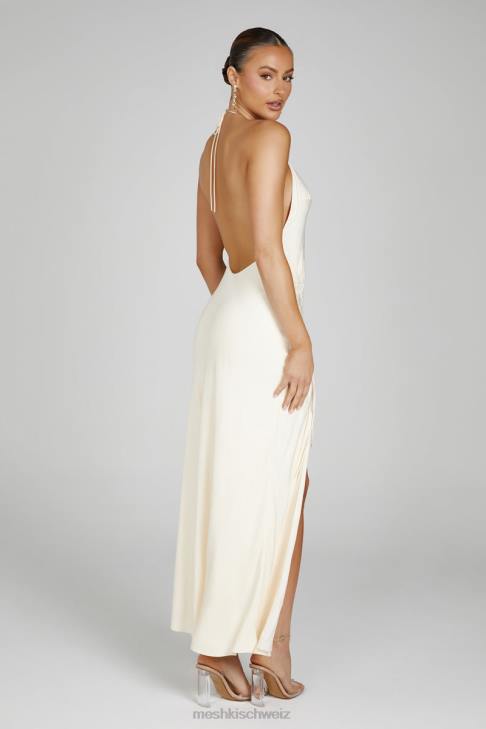 Meshki Polly Halter Maxi Dress Bone Clothing 060V129