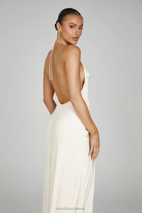 Meshki Polly Halter Maxi Dress Bone Clothing 060V129