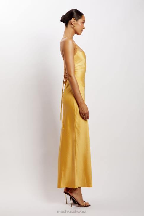 Meshki Sydney Straight Neck Slip Maxi Dress Yellow Clothing 060V118