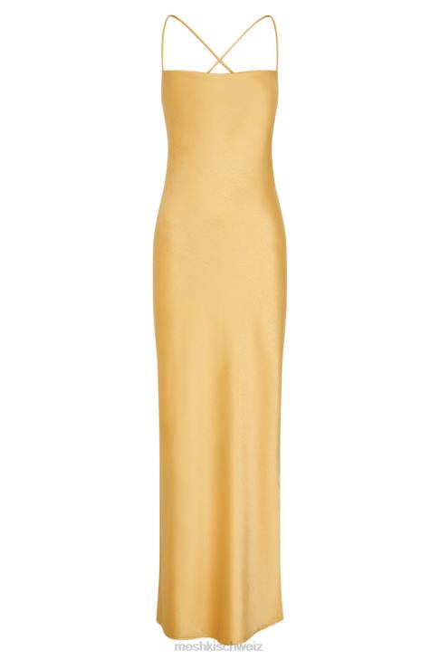Meshki Sydney Straight Neck Slip Maxi Dress Yellow Clothing 060V118