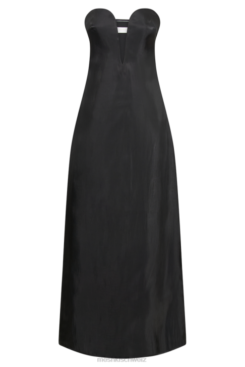Meshki Chantelle Liquid Satin Midi Dress Black Clothing 060V126