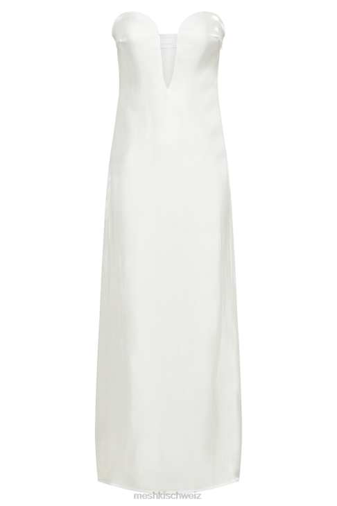 Meshki Chantelle Liquid Satin Midi Dress White Clothing 060V87