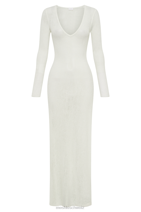 Meshki Imelda Knit Cover Up Midi Dress White Clothing 060V22