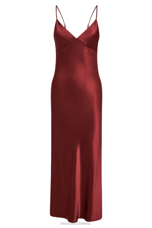 Meshki Kiko Satin Chiffon Midi Dress Berry Clothing 060V16