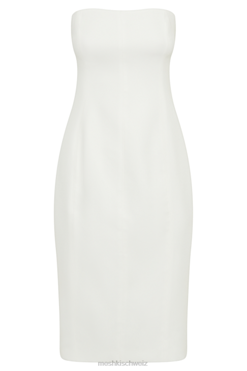 Meshki Marianne Strapless Crepe Midi Dress White Clothing 060V144