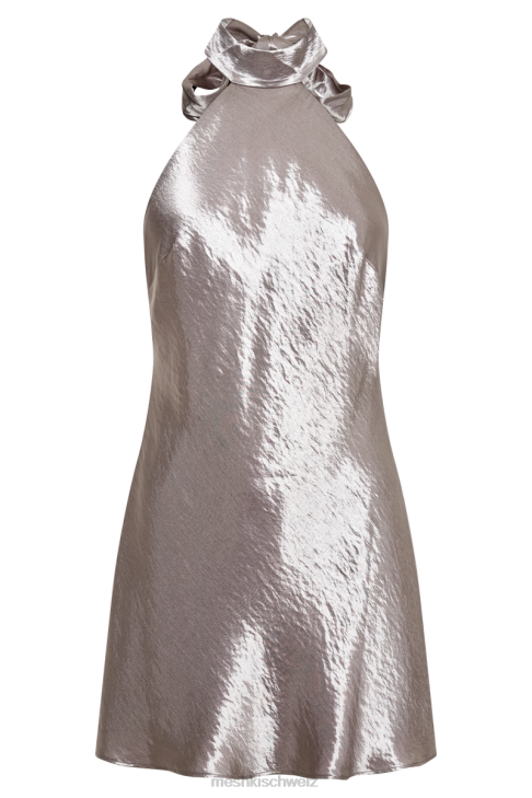 Meshki Cartia Bow Halter Mini Dress Bronze Clothing 060V140