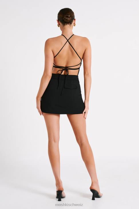 Meshki Diana Suiting Mini Dress Black Clothing 060V70